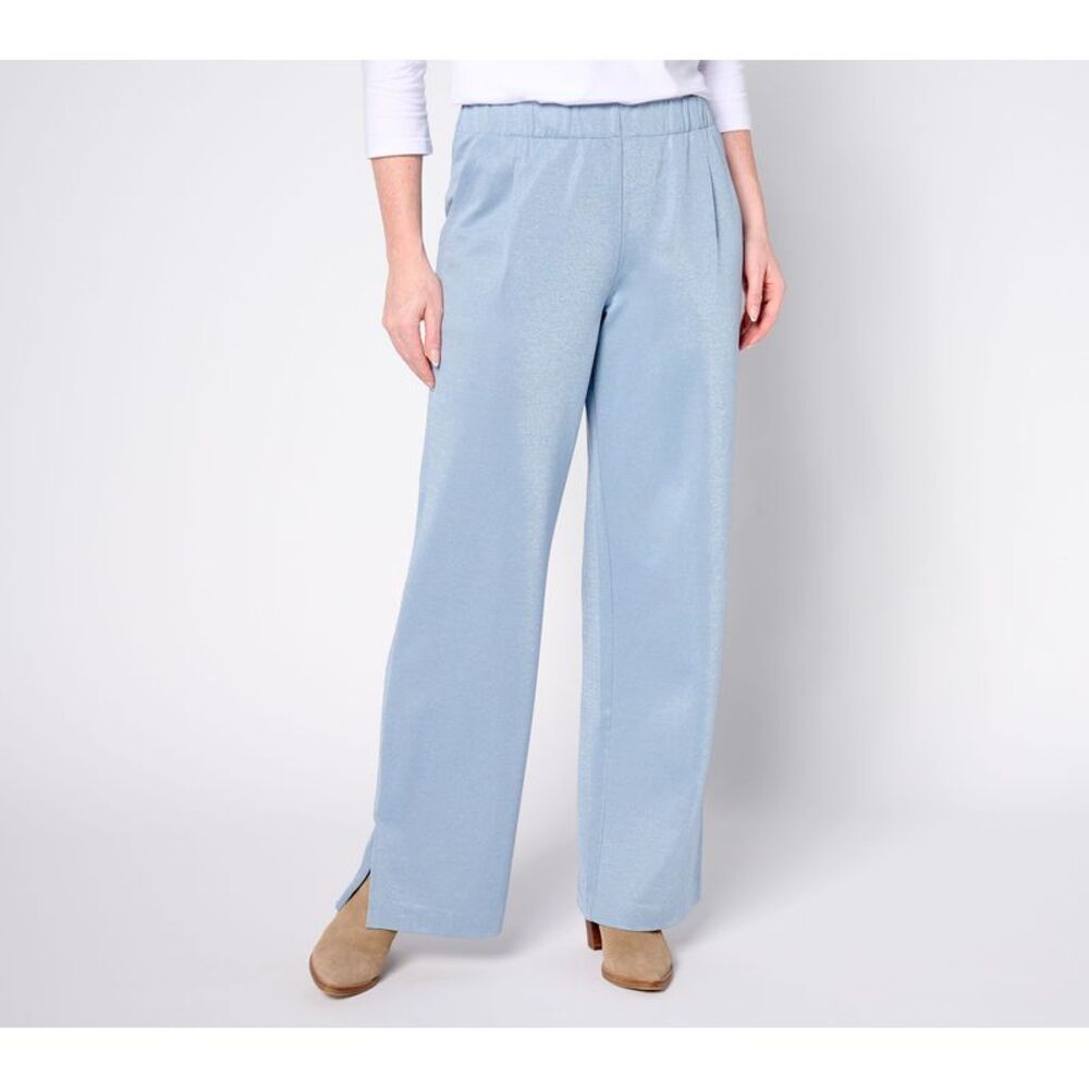 Liberare Women's Plus Sz Pants 4X Apres Cozy Brushed Knit Blue